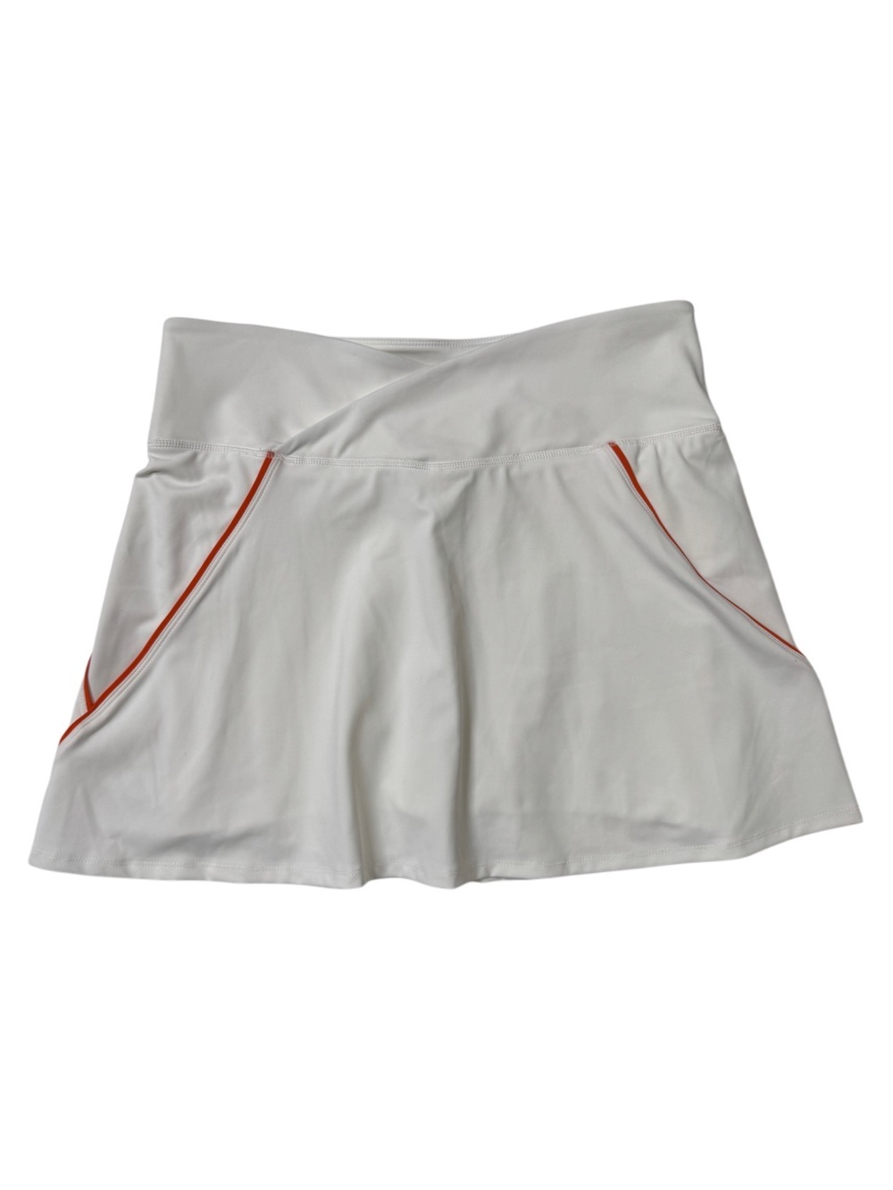 {Sincerely Jules Active} White Orange Asymmetrical Waist Golf Skort WAS28 - Picture 4 of 4